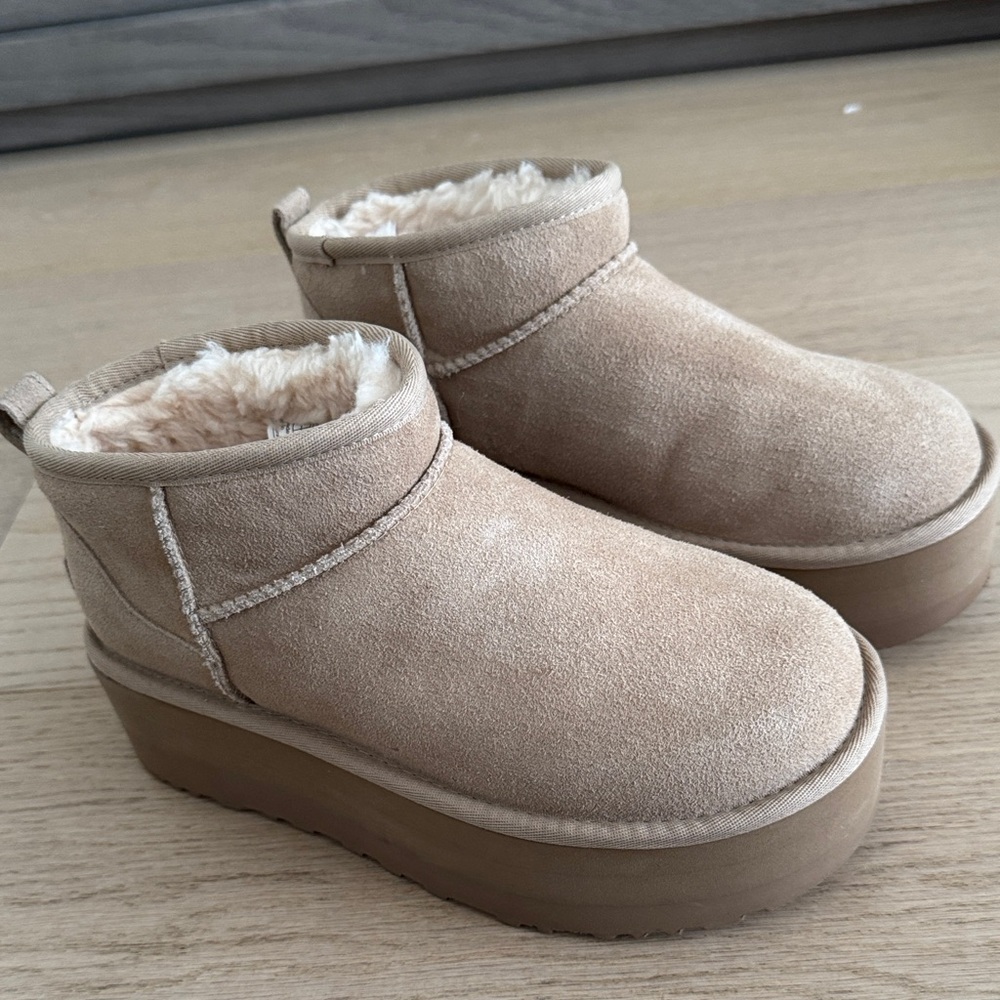 UGG platform ankle boots